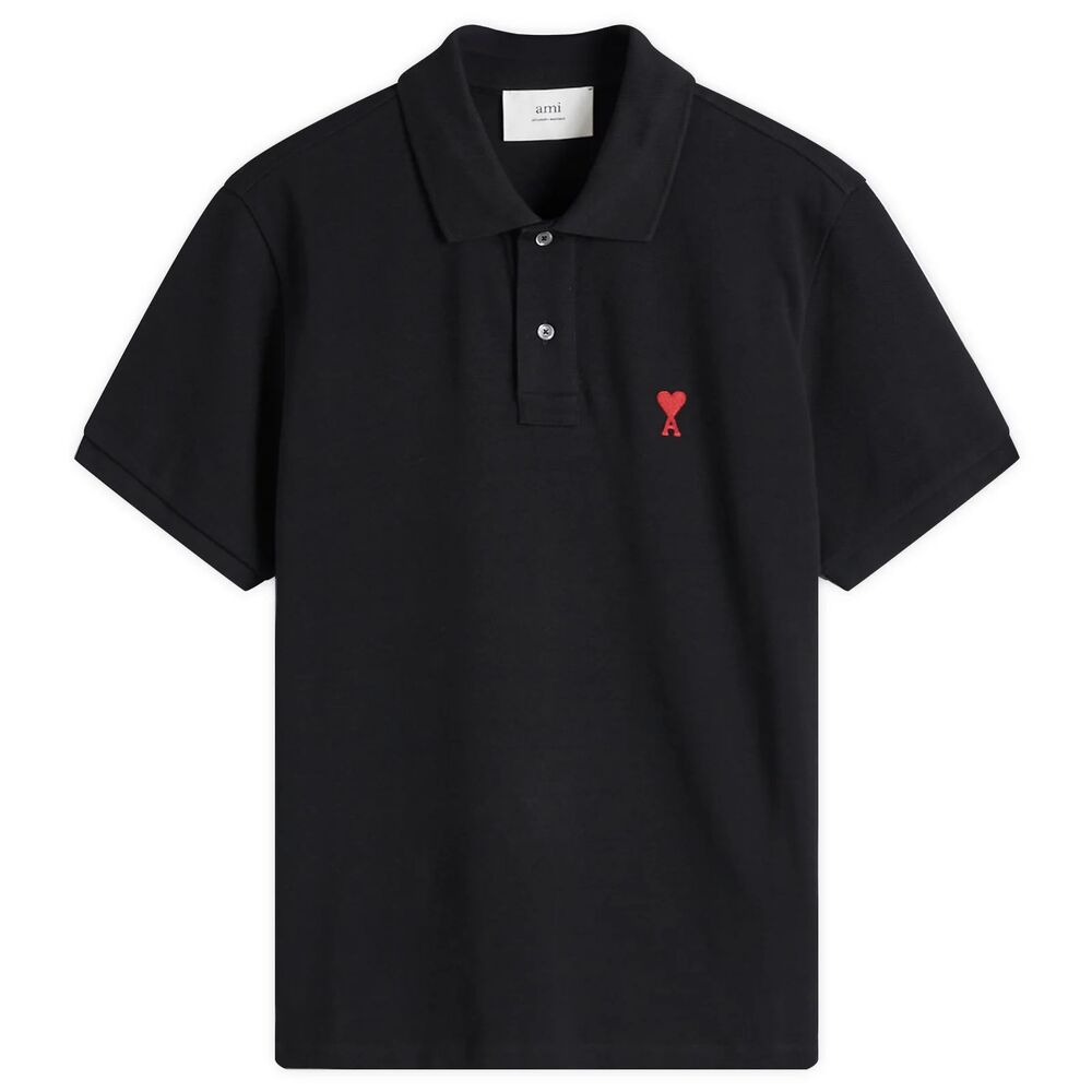 Men's Ami de Coeur Cotton Black Polo Shirt Size Large NWT 100% Authentic